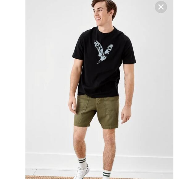 American Eagle Black Super Soft Tee - Men's Size Large - Picture 1 of 5